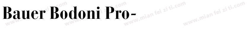 Bauer Bodoni Pro字体转换